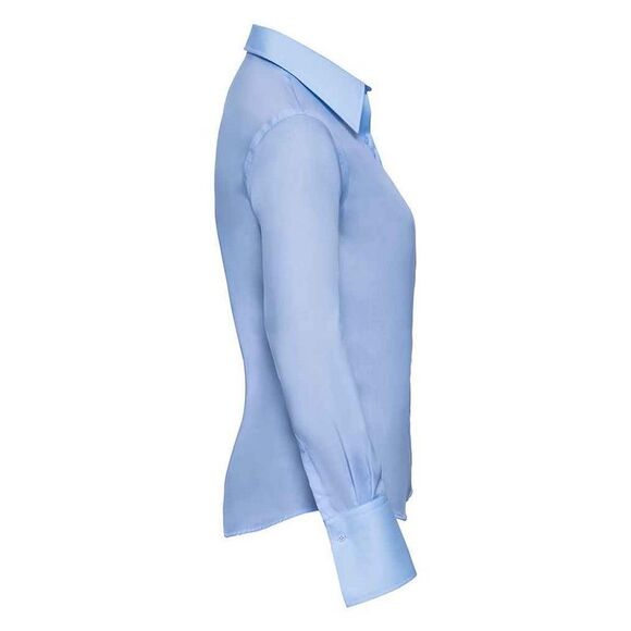 Russell Collection Womens/Ladies Ultimate Non-Iron Long-Sleeved Shirt / Bright S - Picture 3 of 3